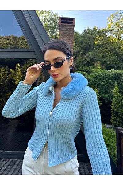 Genel Markalar Triko Yakası Detay Hırka