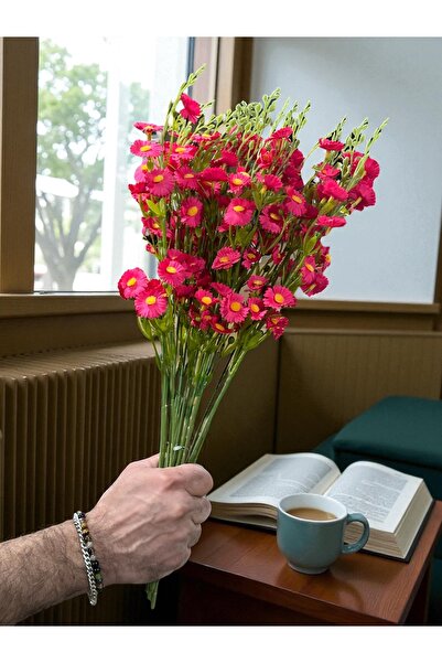 Lilac Home Yapay Yoğun Kır Çiçeği (Papatya) 50cm Pembe