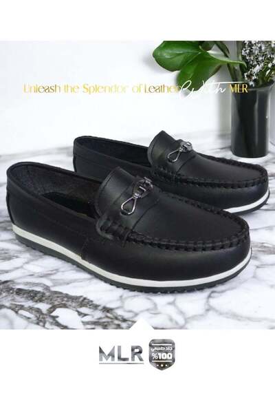 MLR حذاء طبي أصلي من الجلد الطبيعي - أسود، مصنوع يدويًا، نعل خارجي من مادة ال...