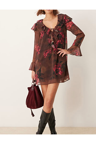 New Look New look mini dress, brown