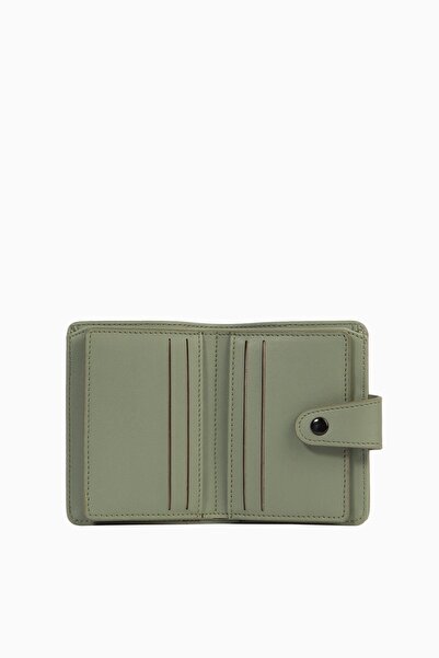 CENGİZ PAKEL Unisex Card Holder with Snap Detail - 2518 - Orman
