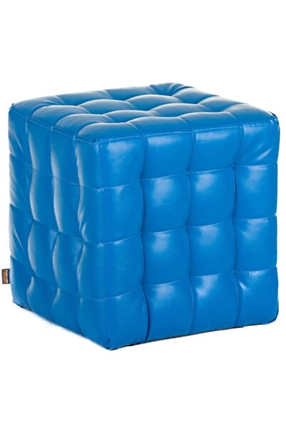 QMOBILI Σκαμπό BUMP Cube, Μπλε (Τεχνητό δέρμα)