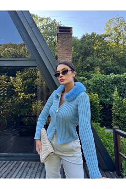 Genel Markalar Triko Yakası Detay Hırka