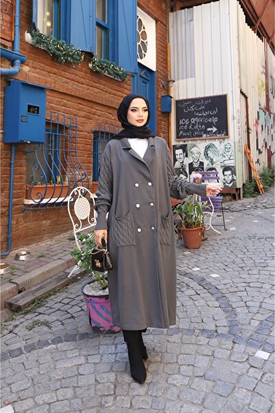 NİSUM MODA Πλεκτή ζακέτα με δύο κλωστές με κουμπιά