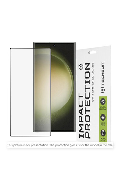 Techsuit 111D Full Glue Full Cover Tempered Glass Screen Protector for Realme Note 70T - Black