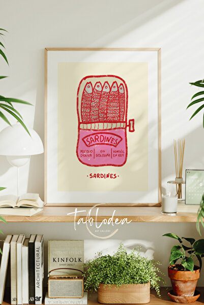 tablodea Decor de bucătărie cu sardine moderne, tablou cu poster înrămat, pic...