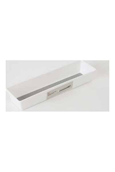 Home Box Omega Storage Organizer with Anti-Slip Design - White 24.4 x 8.6 cm