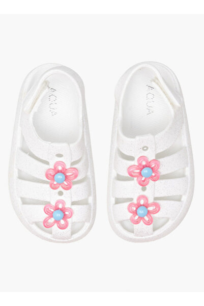 Aqua صندل بناتي بحزام لاصق مزين بالزهور