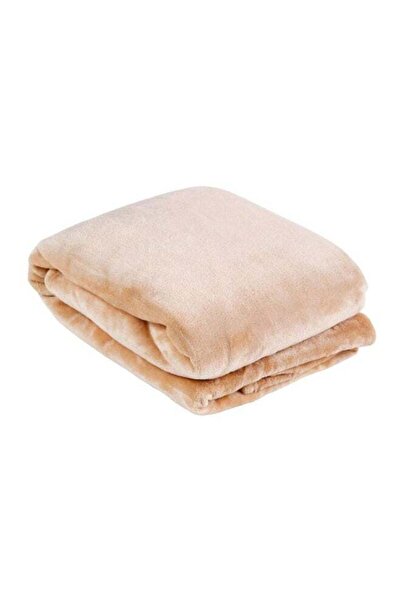 Home Box Lavish Large Blanket - 240×220 cm Polyester Beige