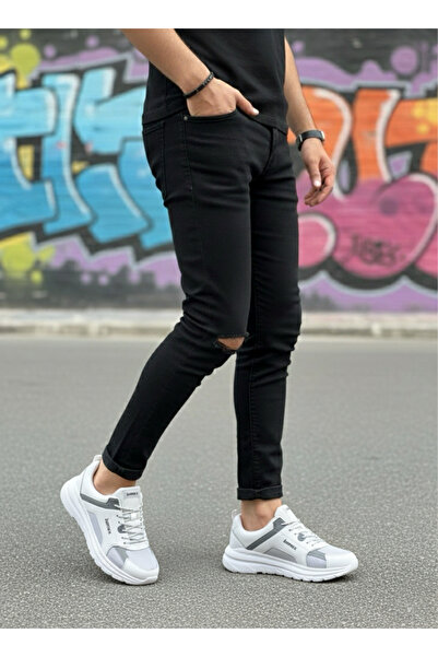 Bonjey Unisex Men's Black Sneaker Shoes Comfortable and Breathable with Mesh Detail