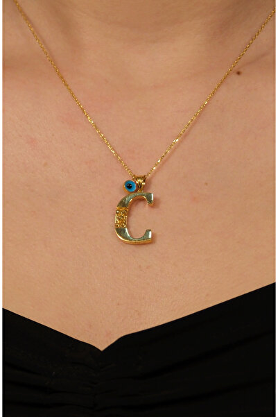 güneyler altın DORİKALI C HARF KOLYE 22 AYAR A076158