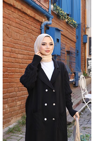 NİSUM MODA Buttoned Two-Thread Knit Cardigan