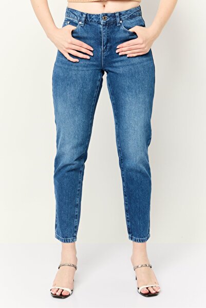 Karl Lagerfeld Women Regular Fit High Rise Straight Leg No Stretch Jeans, Blue