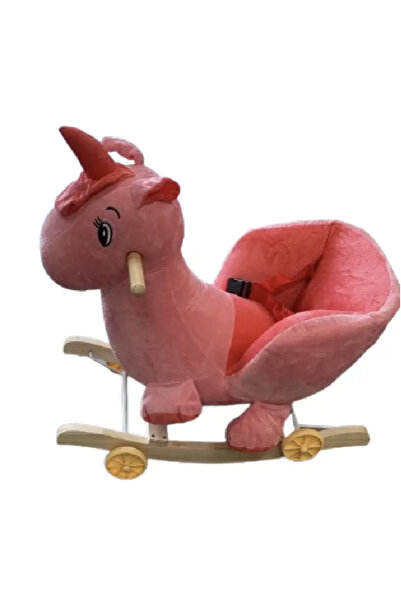 Krista Magic Unicorn Plush Unicorn Magic Unicorn Plush Rocking Chair with Wheels, Pink
