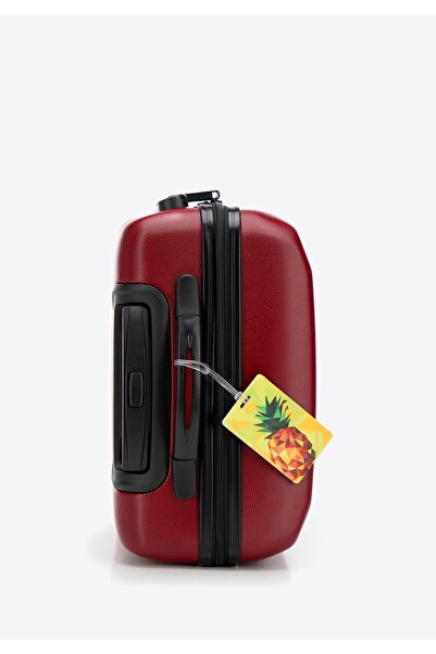 Wittchen Men's Small ABS Suitcase - U Grooved with ID Red Red ABS