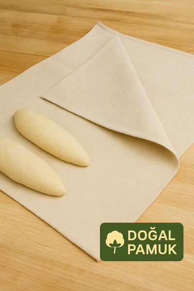 ÇIQRIK HOME Hamur Ekmek Mayalama Pasa Bezi Doğal Bez Kenarlar Dikişli 50 X 70 Cm