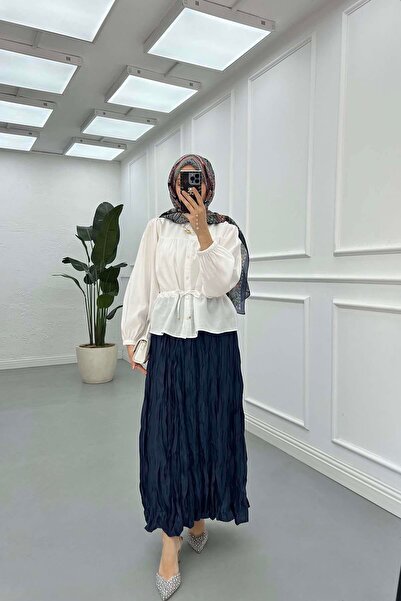 Pardesü Dünyası Bağlama Detaylı Gömlek Beyaz