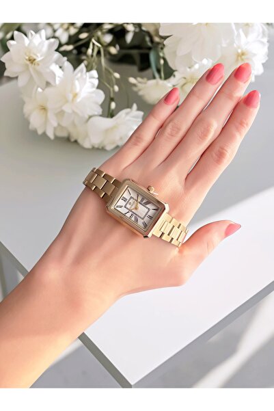 Homies Steel Band Rectangular Case Women's Wristwatch, Comes with Gift Box and Bracelet Gift