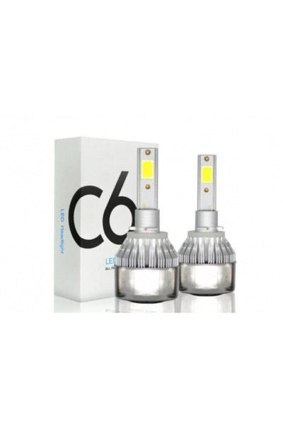 Sale4u Set de 2 becuri LED H4, fascicul dublu Hi-Lo, 72W, 12-24V, alb 6000K