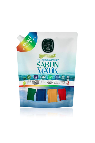 Eyüp Sabri Tuncer Sabun Matik™Doğal Zeytinyağlı Çamaşır Yıkama Sıvısı Renklil...