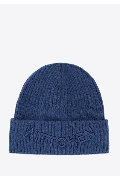 Wittchen Men's Winter Hat with Embroidered Logo, Navy Blue, Acrylic