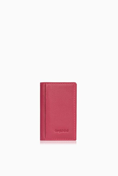 CENGİZ PAKEL Men's Genuine Leather Card Holder 2305 - Fuchsia