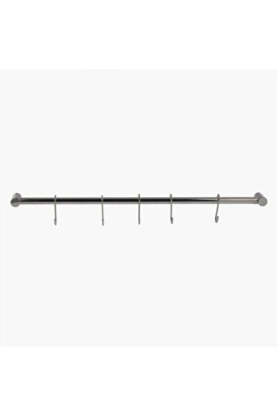 Home Box Berlyn Kitchen Pole with Five Hooks, Silver, 60 cm