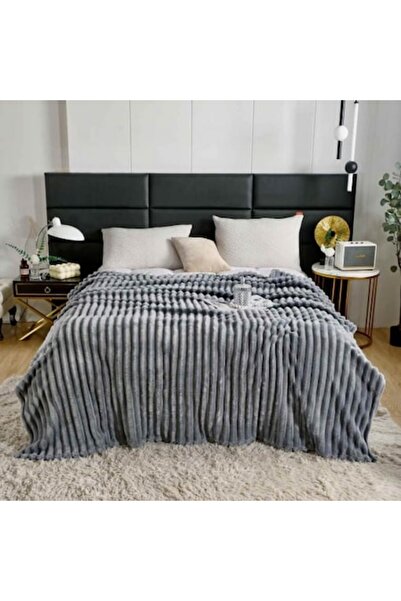 Unicorn Concept Striped cocolino blanket, 200x230cm, Grey