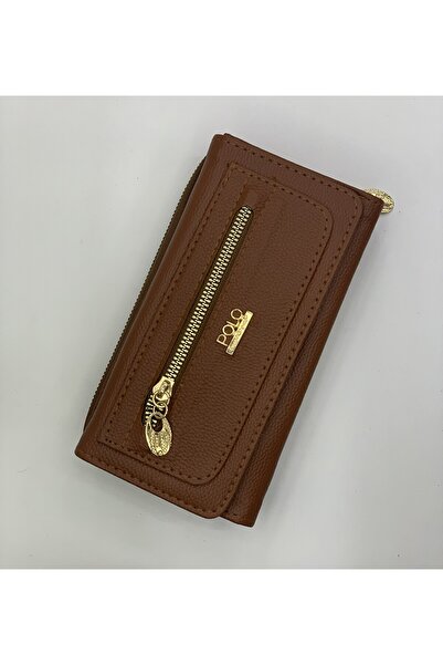 PurpleART Women's Polo Embroidered Magnet Cover Large Size Horizontal Wallet 10X19X5Cm