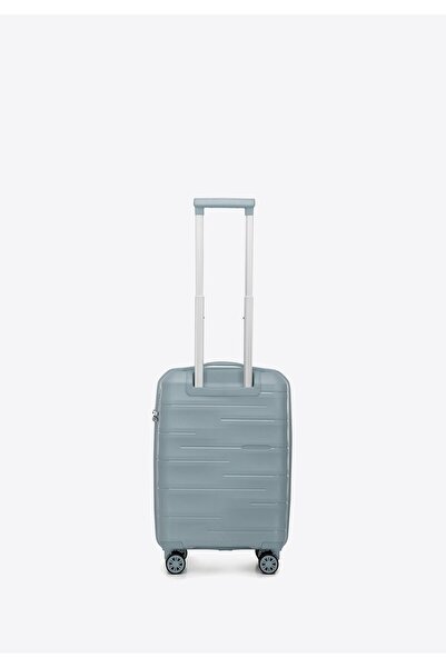 Wittchen Valiză de cabină pentru bărbați din polipropilenă cu dungi în relief, albastră, polipropilenă albastră