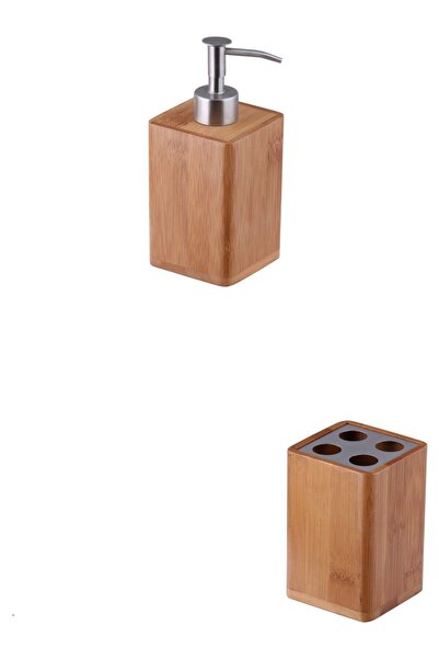 Lorin Bamboo Sabunluk ve Diş Fırçalık 2li Set