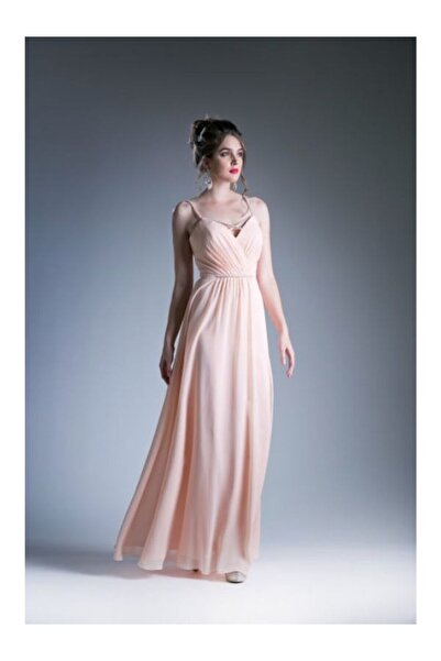 Ladivine Los Angeles Rochie de seara blush lunga in clos din voal