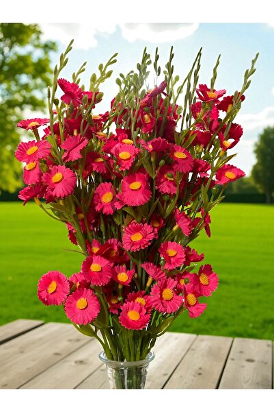 Lilac Home Yapay Yoğun Kır Çiçeği (Papatya) 50cm Pembe