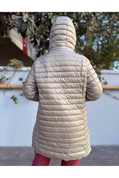 DenizEge Ιταλικό παλτό διπλής όψης Midi μπεζ