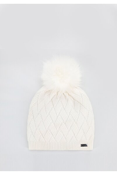 Wittchen Pălărie de damă cu țesătură decorativă din viscoză albă