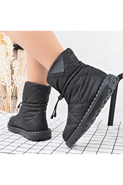 Tmall Women's boots,Made of faux leather with fur interior fur,TM1CD1031,Black