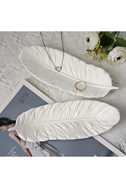 ODİ HOME 2 قطعة منظم مجوهرات على شكل أوراق شجر من الحجر الزخرفي، منظم سطح الط...