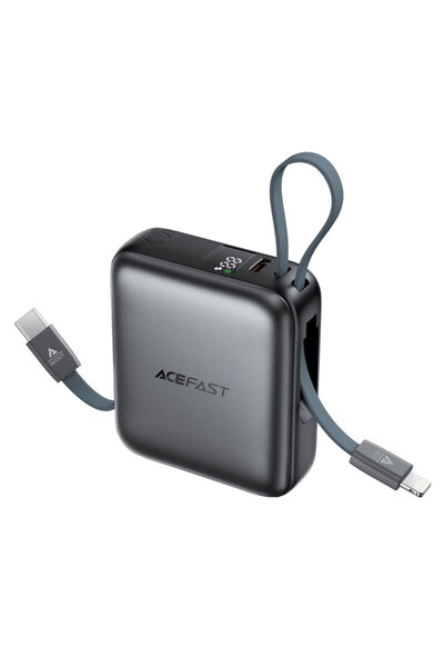 Acefast Baterie externă cu cabluri Type-C + iPhone, 22.5W M23-10000