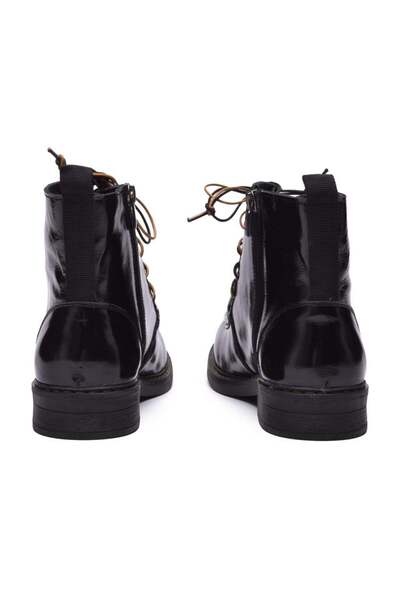 Gusse Lunera Women's Khaki Patent Leather Boots 267335-3