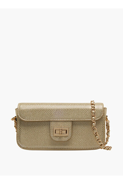 Flora Bella by Shoexpress حقيبة كروس بودي منقوشة بحزام سلسلة - ارتفاع 11 سم ×...