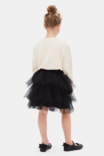nk kids Girl's Layered Tulle Tutu Skirt with Bow Detail
