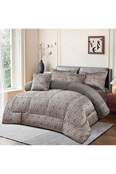Moon Luxurious double winter bedding set with heavy filling, consisting of 6 pieces, warmth and luxury, size 250*230