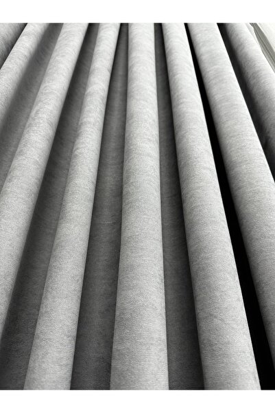 perkoz Ada Fonluk Açık Gri Petek Kadife Tek Kanat 1/3 Sık Pile