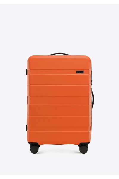 Wittchen Men's ABS Suitcase Set with Horizontal Stripes Orange Orange ABS