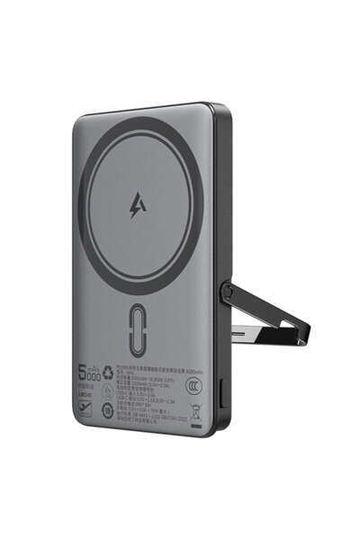 Acefast Baterie externă subțire M16-5000 MagSafe, 5000 mAh, cu suport, 18W