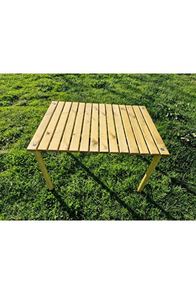 Brothers Craft Brotherscraft Ahşap Katlanır Rulo Kamp ve Piknik Masası 80*60*55 cm Ceviz