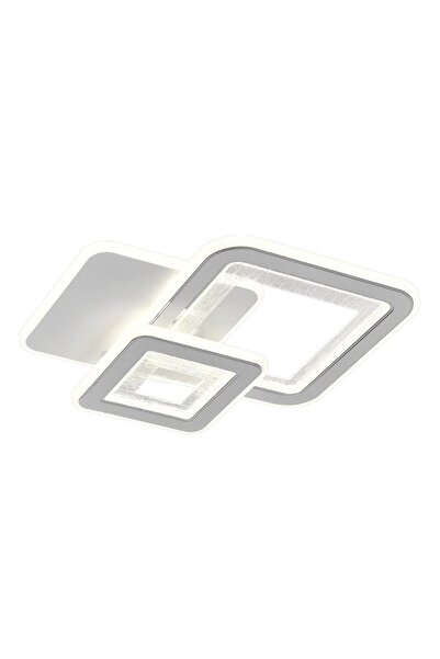 Alessandro DESIGN Lustra LED SQUARE 34W, 3 Patrate, lumina Rece/Calda/Neutra, Alb