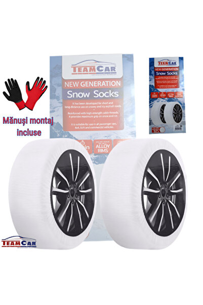 TEAMCAR Textile Car Chains Type Anti-Slip Socks for Snow - Size XXL