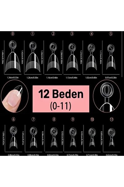 SİNKA 600 Pcs Ultra Short Soft Gel Tips Kısa Badem Form