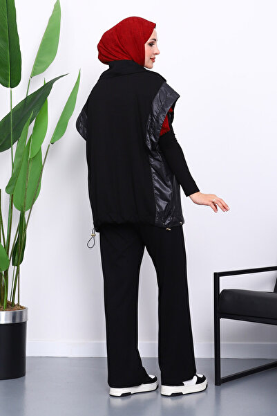 İmajButik Μαύρο γιλέκο και παντελόνι